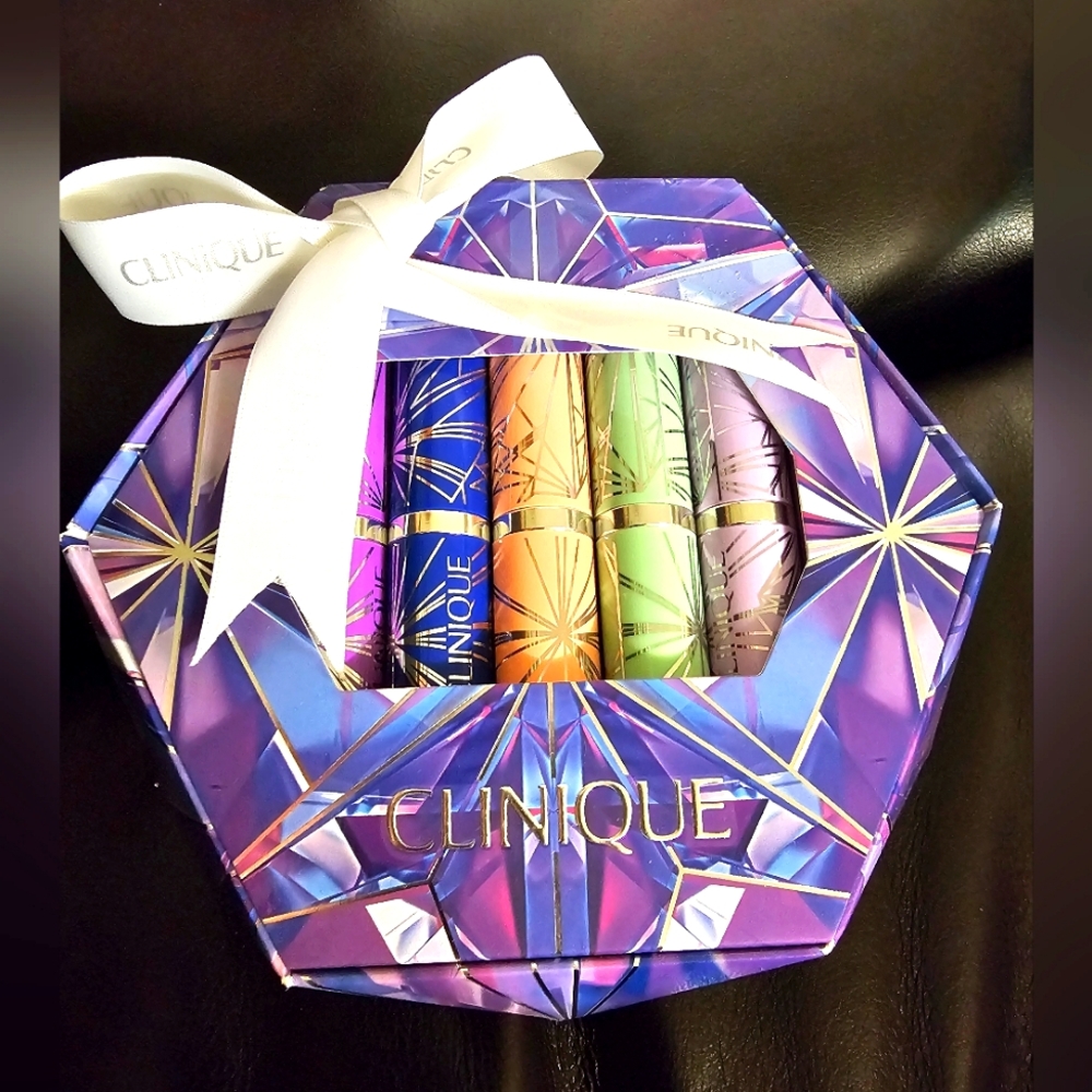 Clinique Lipstick Gift Set of 5 Full Size Plenty of Pop colors New